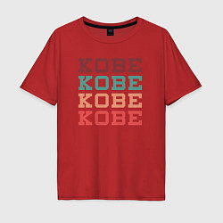 Футболка оверсайз мужская Kobe name, цвет: красный