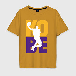 Футболка оверсайз мужская Kobe fly, цвет: горчичный