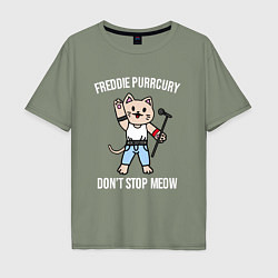 Мужская футболка оверсайз Dont stop meow