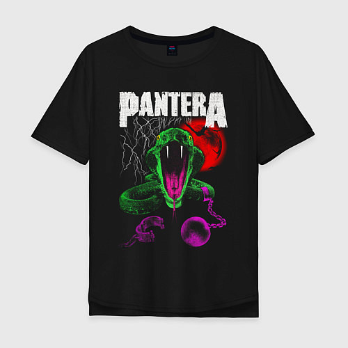 Мужская футболка оверсайз Pantera rock / Черный – фото 1