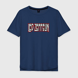 Мужская футболка оверсайз Led Zeppelin логотип