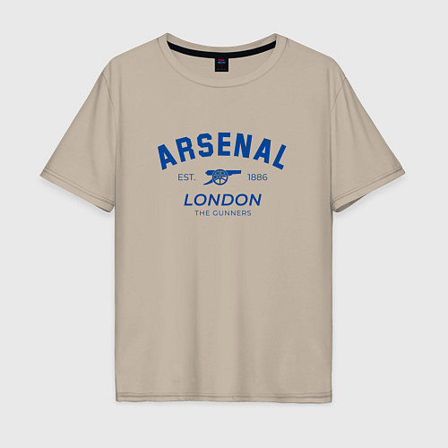 Мужская футболка оверсайз Arsenal london the gunners / Миндальный – фото 1