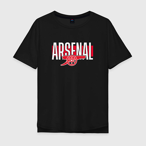 Мужская футболка оверсайз Арсенал Лондон символ / Черный – фото 1
