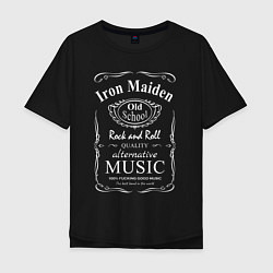 Мужская футболка оверсайз Iron Maiden в стиле Jack Daniels