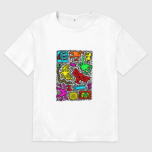 Мужская футболка оверсайз Pop shop tokyo / Белый – фото 1