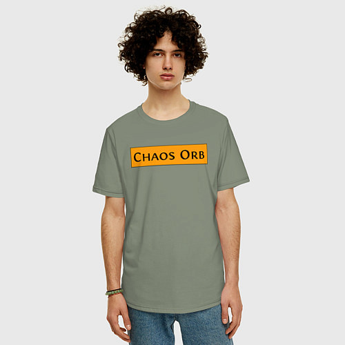 Мужская футболка оверсайз Chaos Orb дроп из Path of Exile / Авокадо – фото 3