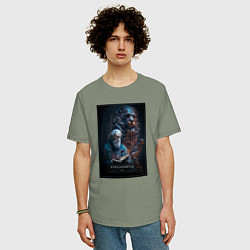 Футболка оверсайз мужская Красноярск - персонаж, цвет: авокадо — фото 2