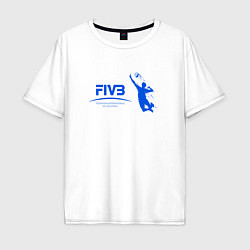 Футболка оверсайз мужская FIVB, цвет: белый