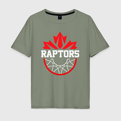Мужская футболка оверсайз Торонто Рэпторс / Авокадо – фото 1