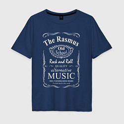 Футболка оверсайз мужская The Rasmus в стиле Jack Daniels, цвет: тёмно-синий
