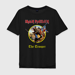 Футболка оверсайз мужская The trooper Iron Maiden, цвет: черный