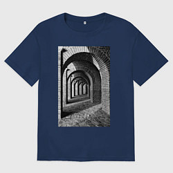 Мужская футболка оверсайз Иллюзия пространства