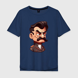 Мужская футболка оверсайз Сталин мультяшный