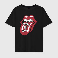 Мужская футболка оверсайз Rolling stones pills