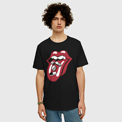 Футболка оверсайз мужская Rolling stones pills, цвет: черный — фото 2