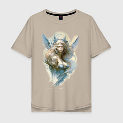 Мужская футболка оверсайз Царевна-Лебедь ангел - нейросеть