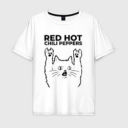 Мужская футболка оверсайз Red Hot Chili Peppers - rock cat