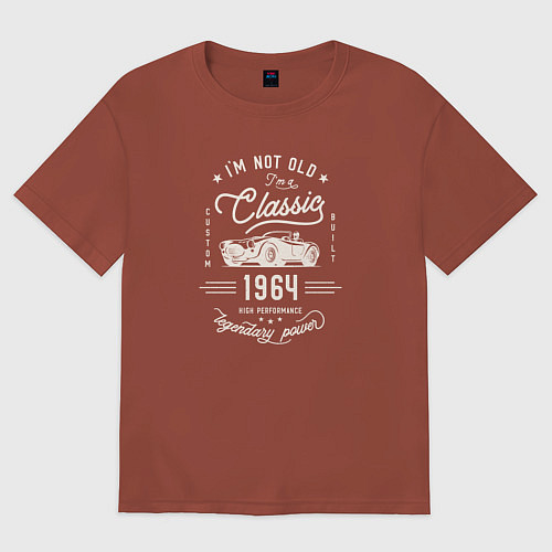 Мужская футболка оверсайз Я классический 1964 / Кирпичный – фото 1