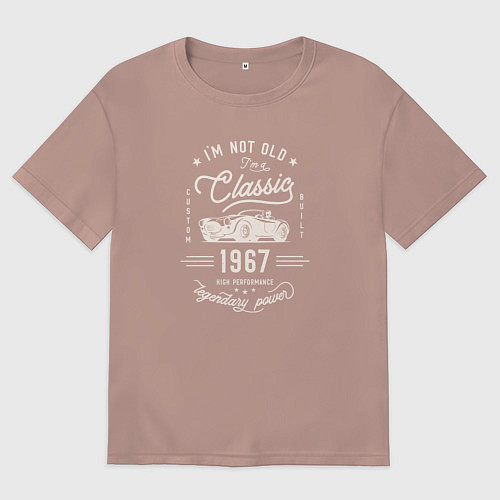 Мужская футболка оверсайз Я классический 1967 / Пыльно-розовый – фото 1