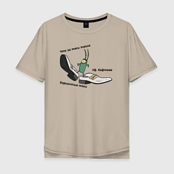 Мужская футболка оверсайз Планктон в бархатных тягах