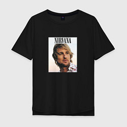 Мужская футболка оверсайз Nirvana Оуэн Уилсон пародия