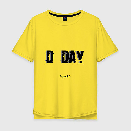Мужская футболка оверсайз D DAY Agust D / Желтый – фото 1