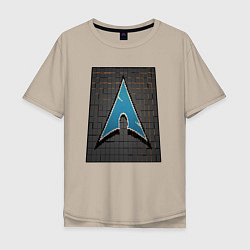 Мужская футболка оверсайз Arch Linux cubed