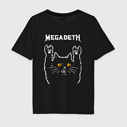 Мужская футболка оверсайз Megadeth rock cat