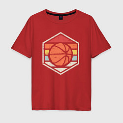 Футболка оверсайз мужская Basket Baller, цвет: красный