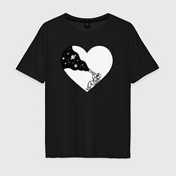 Мужская футболка оверсайз Love space