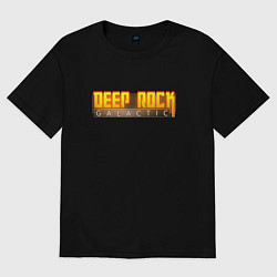 Футболка оверсайз мужская Deep Rock Galactic logo, цвет: черный