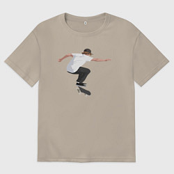 Мужская футболка оверсайз Скейтбординг - jump