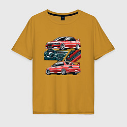 Мужская футболка оверсайз Mitsubishi Lancer Evolution IX V1