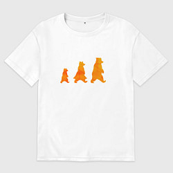 Мужская футболка оверсайз Три медведя семья