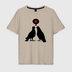 Мужская футболка оверсайз Birds love