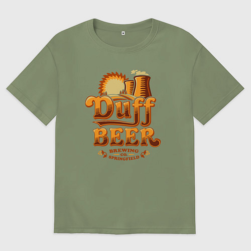 Мужская футболка оверсайз Duff beer brewing / Авокадо – фото 1