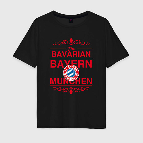 Мужская футболка оверсайз Bavarian Bayern / Черный – фото 1