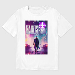 Футболка оверсайз мужская Saints Row - shooter, цвет: белый