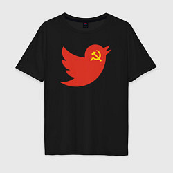 Мужская футболка оверсайз Птичка СССР