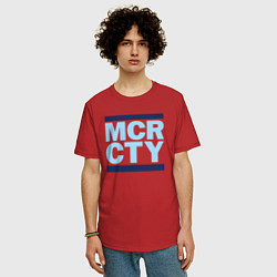Футболка оверсайз мужская Run Manchester city, цвет: красный — фото 2