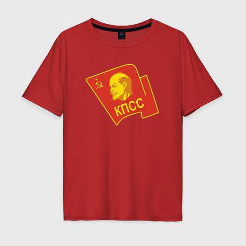Мужская футболка оверсайз Ленин КПСС / Красный – фото 1