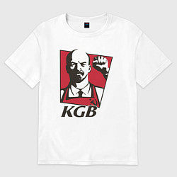 Футболка оверсайз мужская KGB Lenin, цвет: белый
