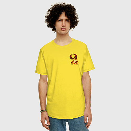 Мужская футболка оверсайз День Победы / Желтый – фото 3
