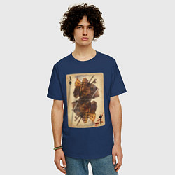 Футболка оверсайз мужская Fable III Капитан Сэйкер, валет пики, цвет: тёмно-синий — фото 2