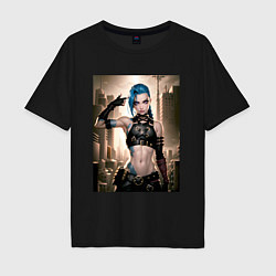 Футболка оверсайз мужская Jinx model, цвет: черный