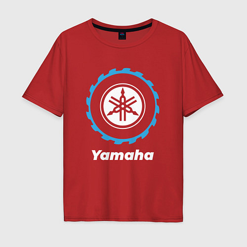 Мужская футболка оверсайз Yamaha в стиле Top Gear / Красный – фото 1