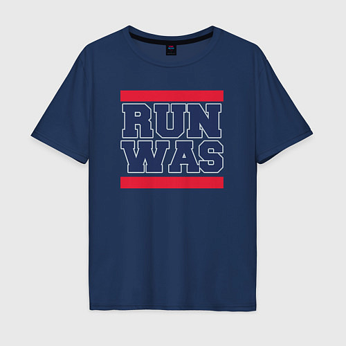 Мужская футболка оверсайз Run Washington Wizards / Тёмно-синий – фото 1