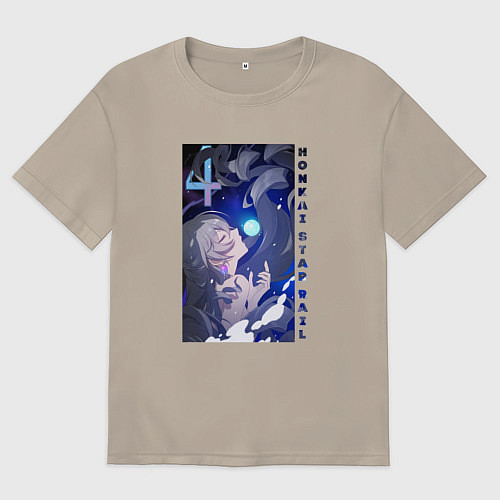 Мужская футболка оверсайз Красотка Броня / Миндальный – фото 1