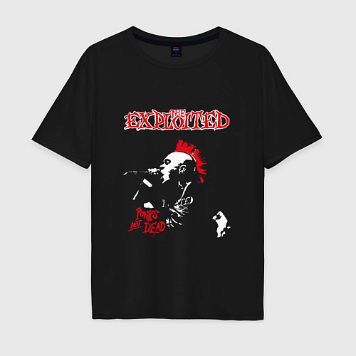 Мужская футболка оверсайз The Exploited Punks not dead / Черный – фото 1