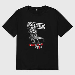 Футболка оверсайз мужская The Exploited Tyranosavros Punx, цвет: черный